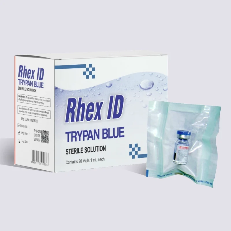 Rhex ID-Azul de tripán solución de Trypan Blue 8.0mg 1ml-material medico oftalmologico